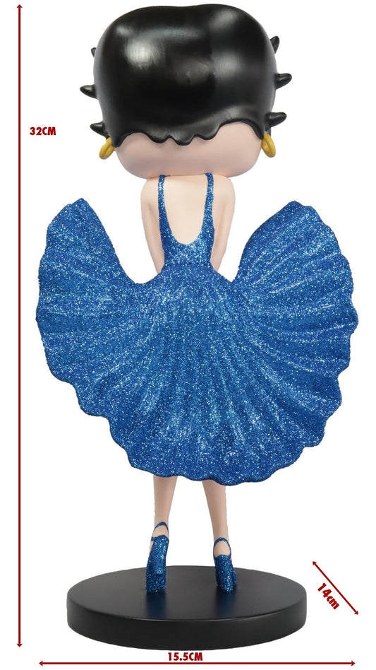 Betty Boop Figurine | Blue Glitter Cool Breeze (AW9)