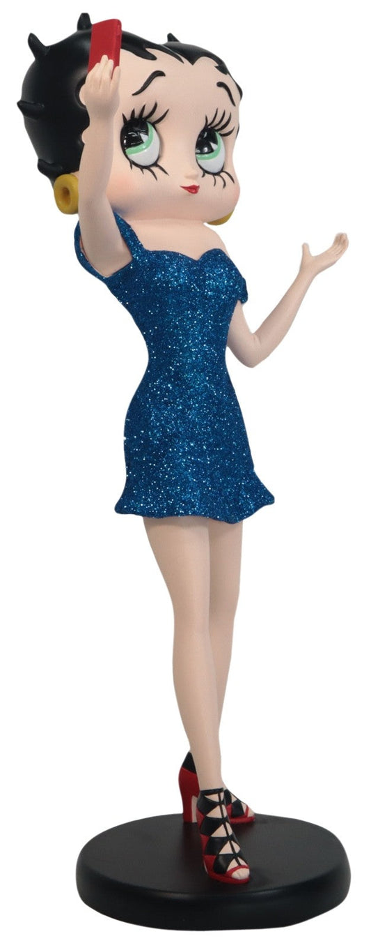 Betty Boop Figurine | Blue Glitter Selfie