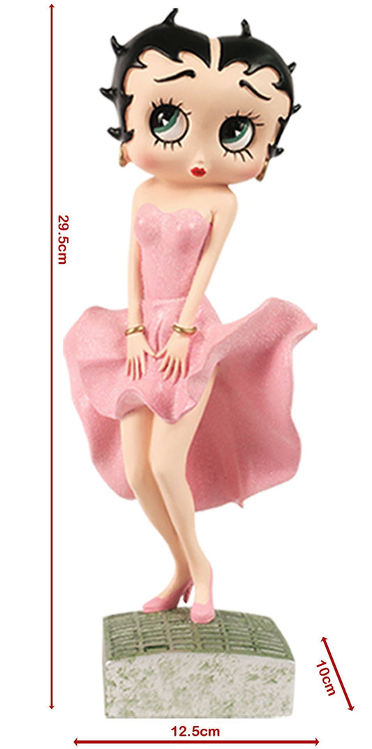 Betty Boop Figurine | Pink Glitter Posing