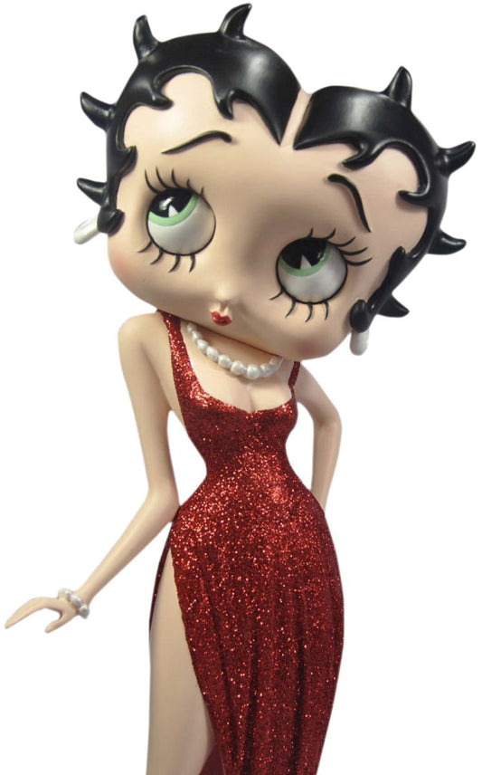 Betty Boop Figurine | Red Glitter Evening Dress