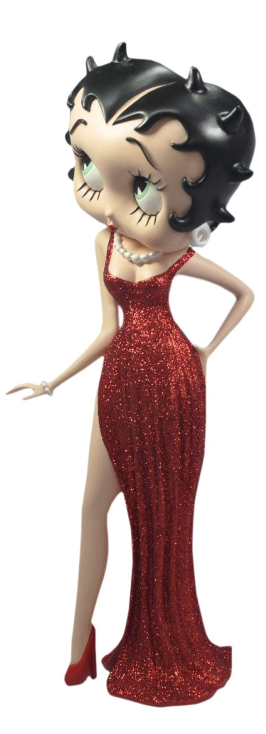 Betty Boop Figurine | Red Glitter Evening Dress