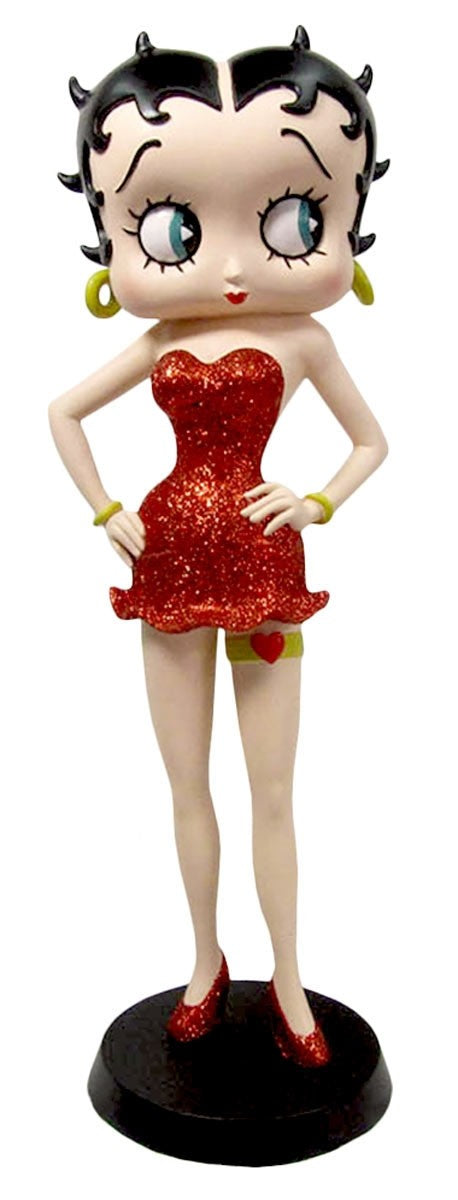 Betty Boop Figurine | Red Glitter Garter