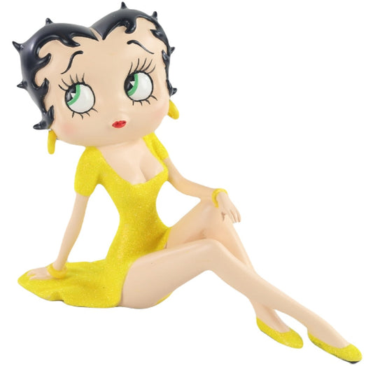 Betty Boop Figurine | Yellow Glitter Demure