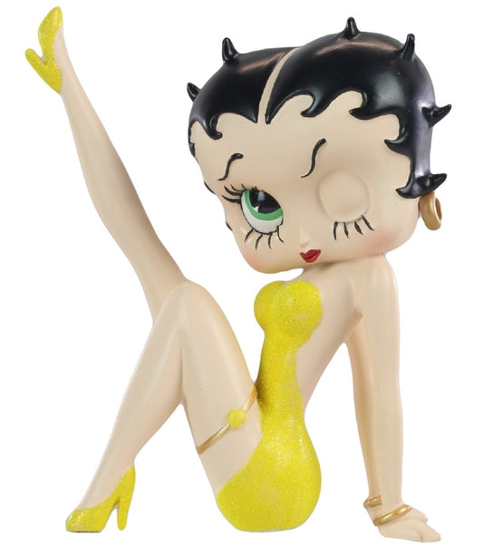 Betty Boop Figurine | Yellow Glitter Leg Up