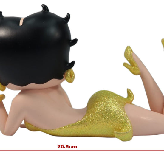 Betty Boop Figurine | Yellow Glitter Lying Down