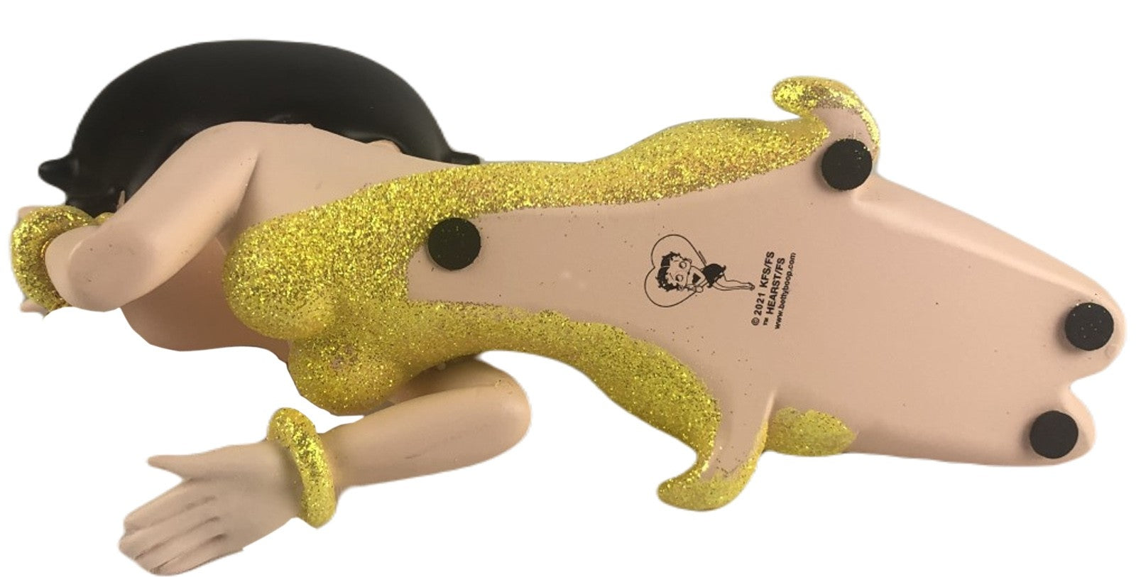 Betty Boop Figurine | Yellow Glitter Lying Down