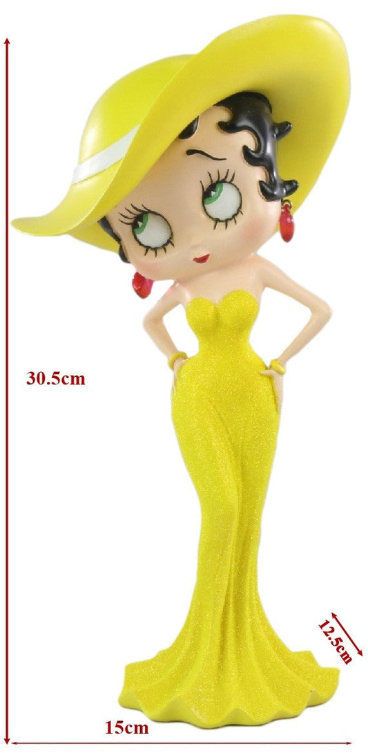 Betty Boop Figurine | Yellow Glitter Madam (AW487)