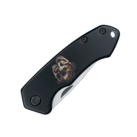 Black Sails Gold Skull Lock Knife