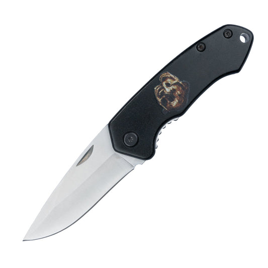 Black Sails Gold Skull Lock Knife