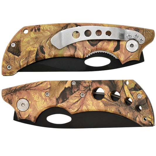 Camo Tree Effect Lock Knife