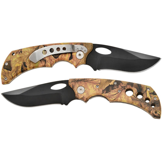 Camo Tree Effect Lock Knife