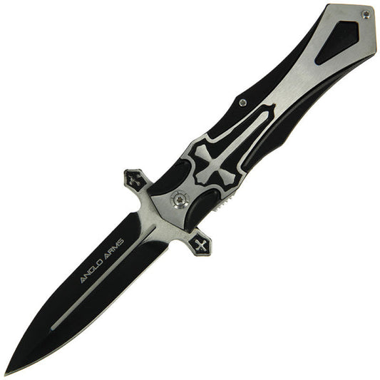 Crucifix Symbol Lock Knife