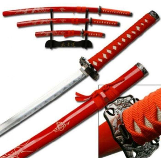 Dragon Red (Straight) Samurai Set