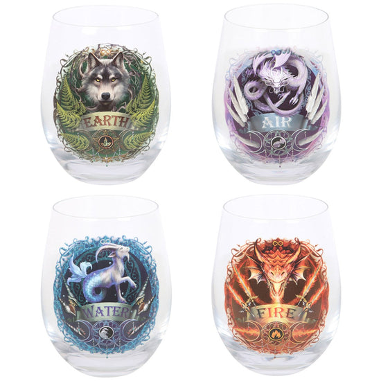 Elemental Wine Glasses (Anne Stokes)