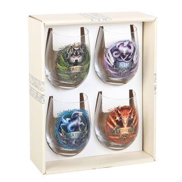 Elemental Wine Glasses (Anne Stokes)