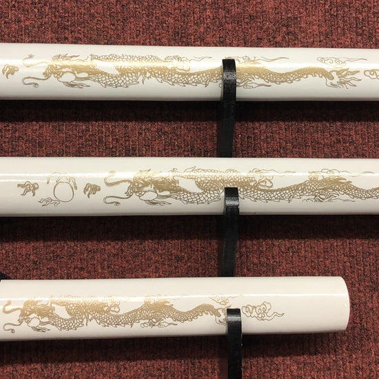 Golden Dragon (White) Samurai Sword