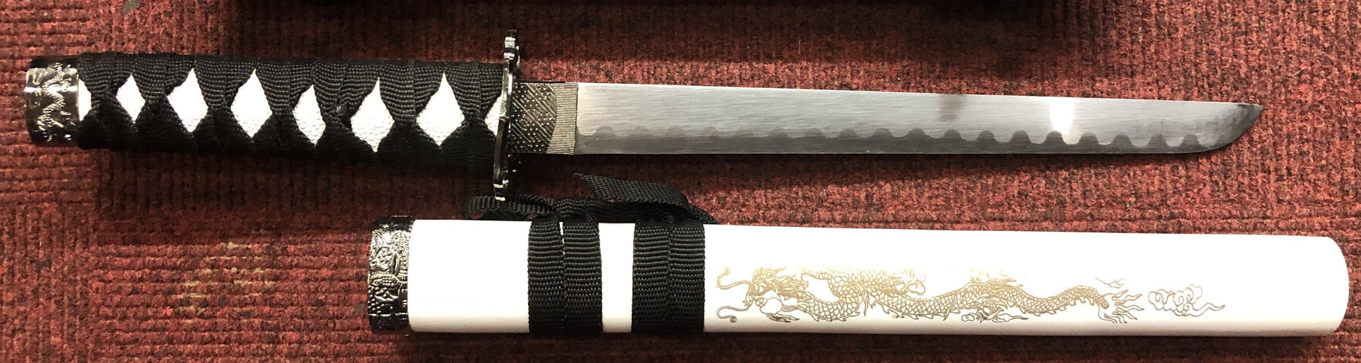 Golden Dragon (White) Samurai Sword