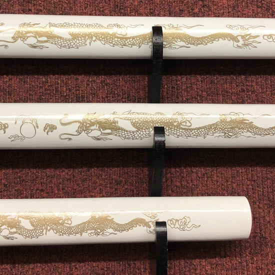 Golden Dragon (White) Samurai Sword