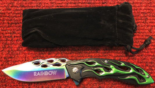 RainBow Green Lock Knife