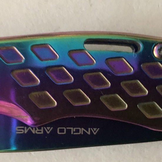 Rainbow Titanium Coated Lock Knife