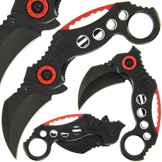 Red & Black K Lock Knife