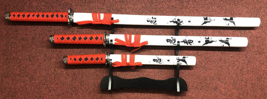 Red & Black Ninja Samurai Sword Set