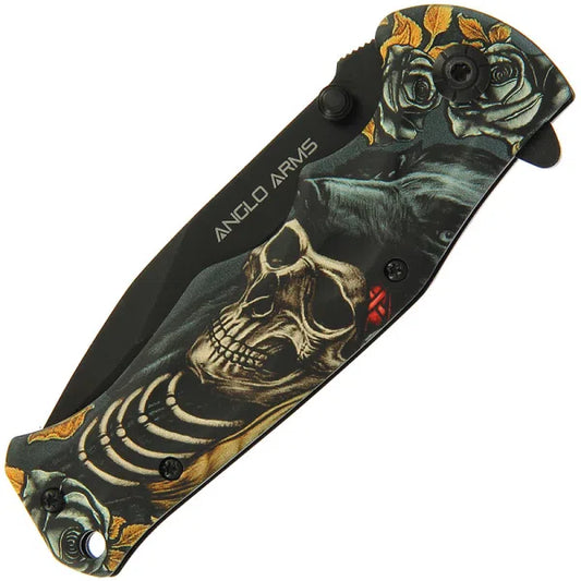 Skull N Roses Lock Knife