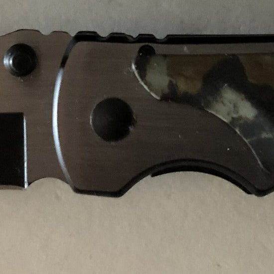 Two Tone Camo Lock Knife