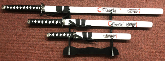 White & Black Samurai Sword Set