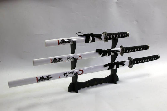 White & Black Samurai Sword Set