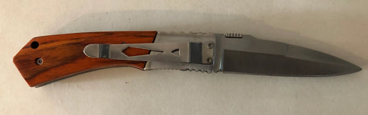 Wood Handle Lock Knife