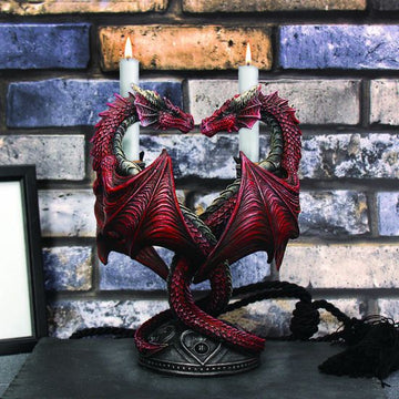 Dragon Heart (Valentine Edition) Candle Holder Anne Stokes (AW669)-Collectable-Ancient Warrior